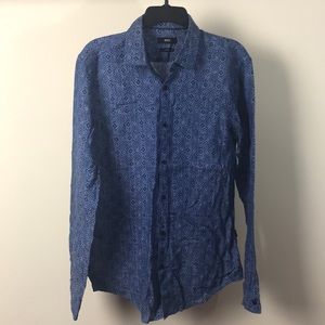 Blue Hugo Boss Evening Dress Shirt